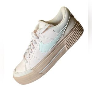 Nike Women's White and Beige Platform Sneakers